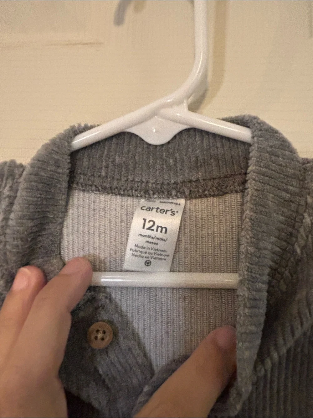 Carter's Charcoal Gray Henley Knit Sweater